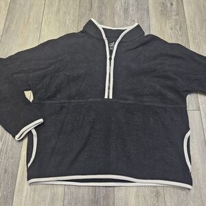 Antonio Melani Active Ultimate Contrast Quarter Zip Fleece Sweater Womens Medium